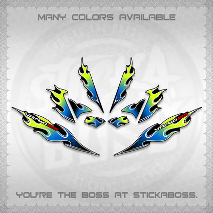 CLICK 125 V4 VARIO DECALS (2026 MOTIF FLAME 2 TONE)STICKER DECALS By STICKABOSS
