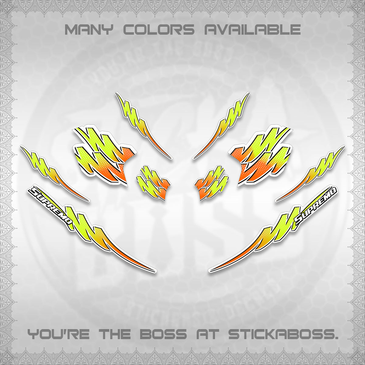 ADV 160 FOR WHITE STRIPING (2 TONE PUTRA VIRDIAN)STICKER DECALS BY STICKABOSS