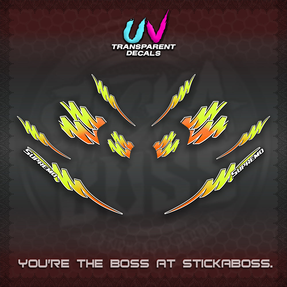 ADV 160 UV TRANSPARENT STRIPING(2 TONE PUTREA VIRDIAN) STICKER DECALS By STICKABOSS