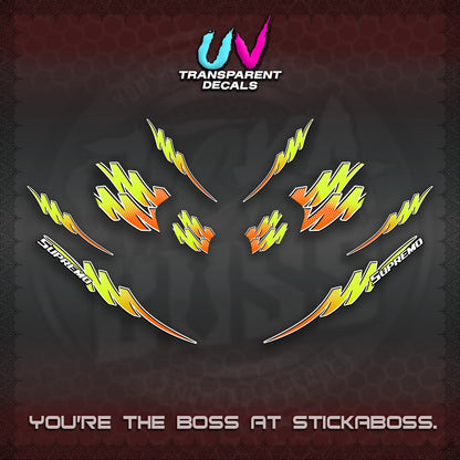 ADV 160 UV TRANSPARENT STRIPING(2 TONE PUTREA VIRDIAN) STICKER DECALS By STICKABOSS