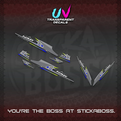 NMAX V1 THAI-INDO  UV TRANSPARENT DECALS (THMI 02 DESIGN)STICKER DECALS By STICKABOSS