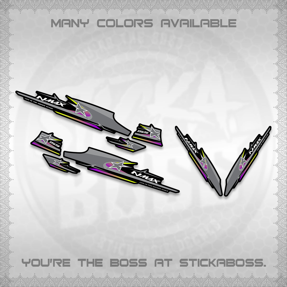 NMAX V1 THAI-INDO DECALS (THMI 02 DESIGN)STICKER DECALS By STICKABOSS