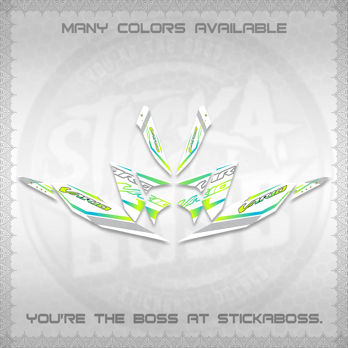 CLICK 125 V4 VARIO DECALS (2026 WHITE EDITION DESIGN) STICKER KITS By STICKABOSS