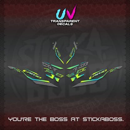 CLICK 125 V4 VARIO UV TRANSPARENT DECALS (2026 WHITE EDITION DESIGN) STICKER KITS By STICKABOSS