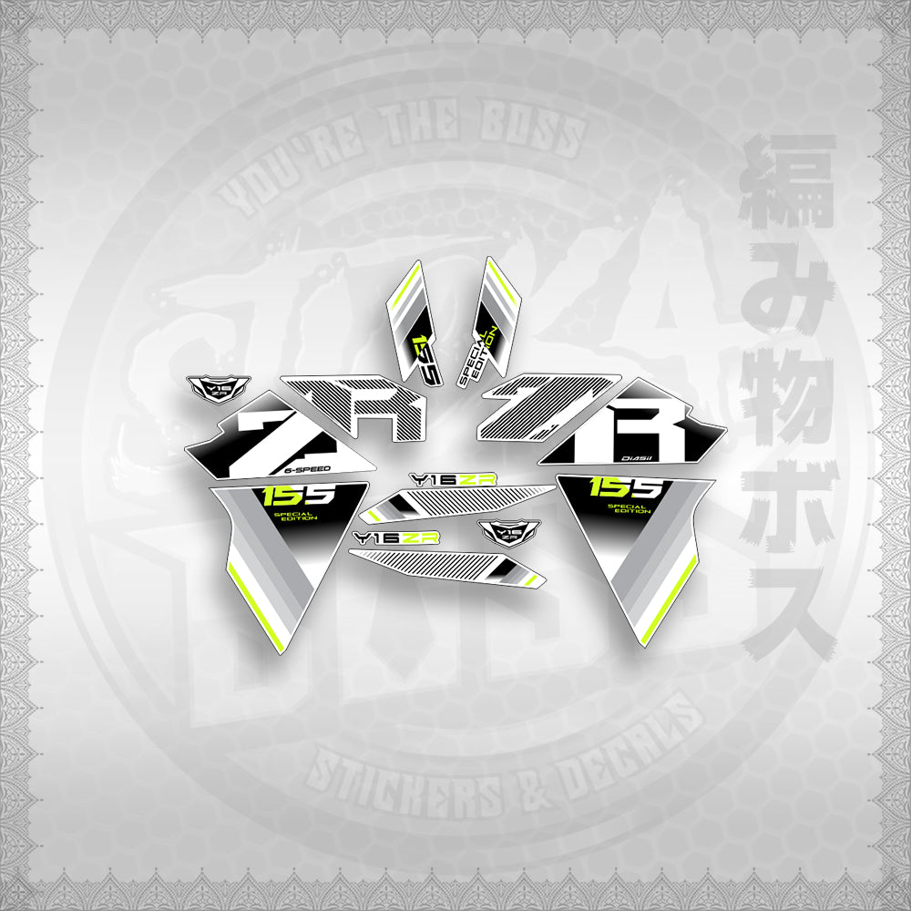 STICKER DECALS for SNIPER 155 (S155Y1SIPHFOWH) By STICKABOSS (SOFIE LAMINATED WATERPROOF)