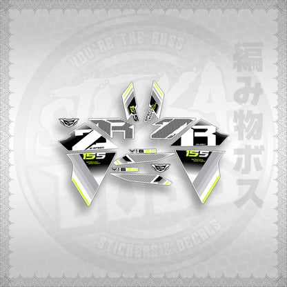 STICKER DECALS for SNIPER 155 (S155Y1SIPHFOWH) By STICKABOSS (SOFIE LAMINATED WATERPROOF)