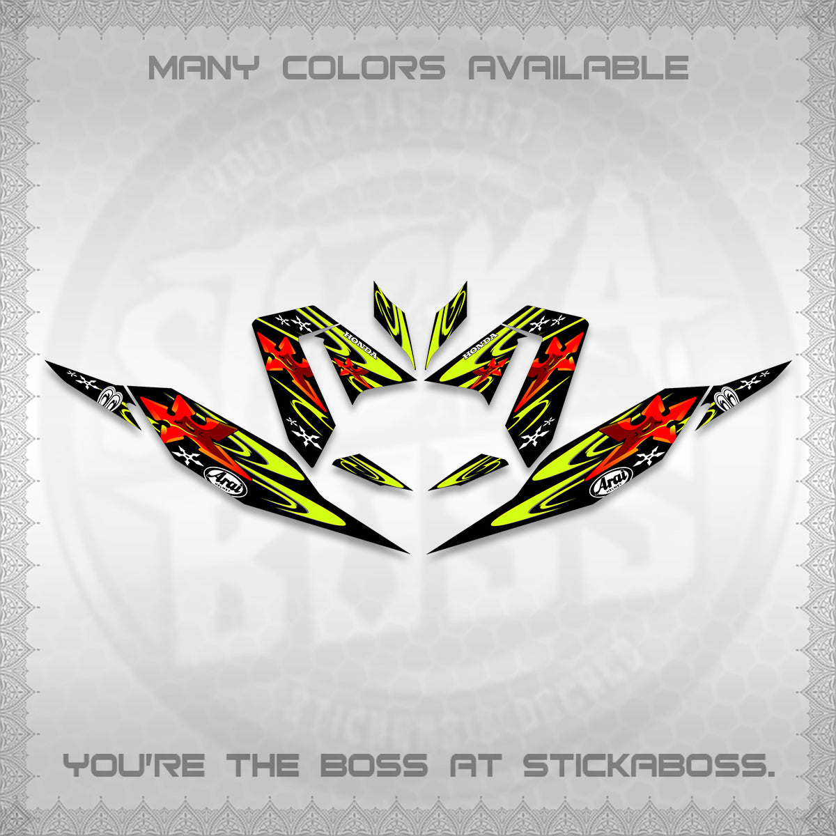 CLICK 125 V4 DECALS (2026 ARAI STAR RACING DESIGN) STICKER DECALS By STICKABOSS