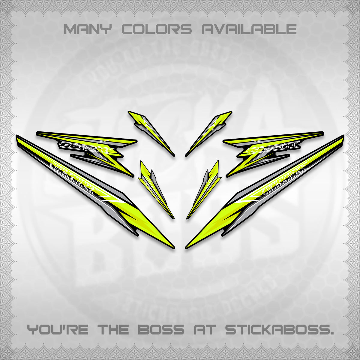 CLICK 160 DECALS(2026 SHARP 00-A1 DESIGN)STICKER DECALS By STICKABOSS