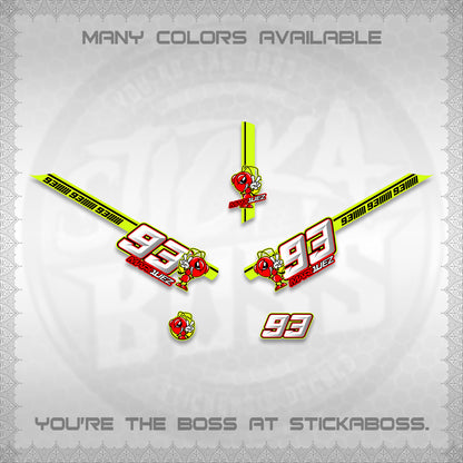 GIORNO 125 DECALS (MARQUEZ 93 DESIGN) STICKER DECALS BY STICKABOSS