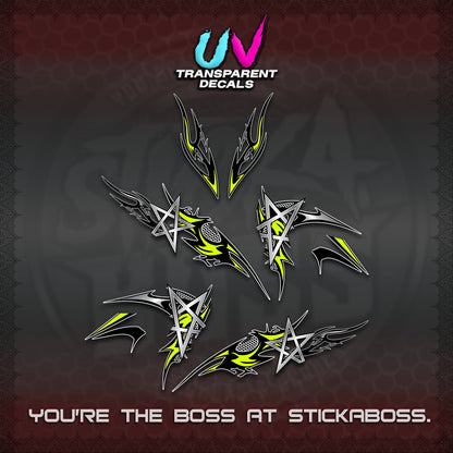 CLICK 125 V3 UV TRANSPARENT DECALS (2026 TRIVALY STAR DESIGN)STICKER DECALS By STICKABOSS