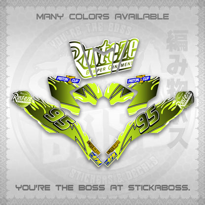 CLICK 125 V3 ( FOR WHITE LIGHTING MCQUEEN DESIGN ) STICKER DECALS By STICKABOSS