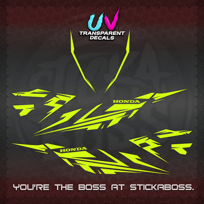 CLICK 125 V4 UV TRANSPARENT DECALS (2026 MINIMAL 001 DESIGN)STICKER DECALS By STICKABOSS