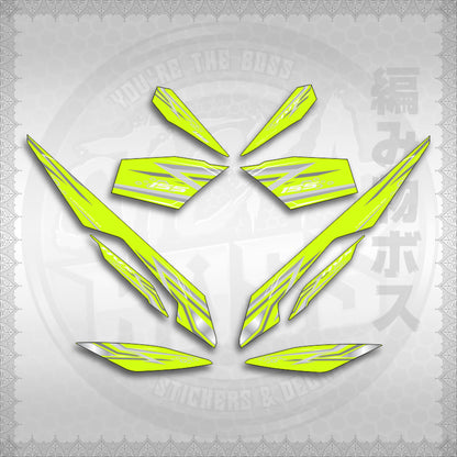 STICKER DECALS for AEROX V3 ALPHA TURBO INDO-MALAYSIAN (AV313SHSTED) By STICKABOSS (SOFIE LAMINATED WATERPROOF)