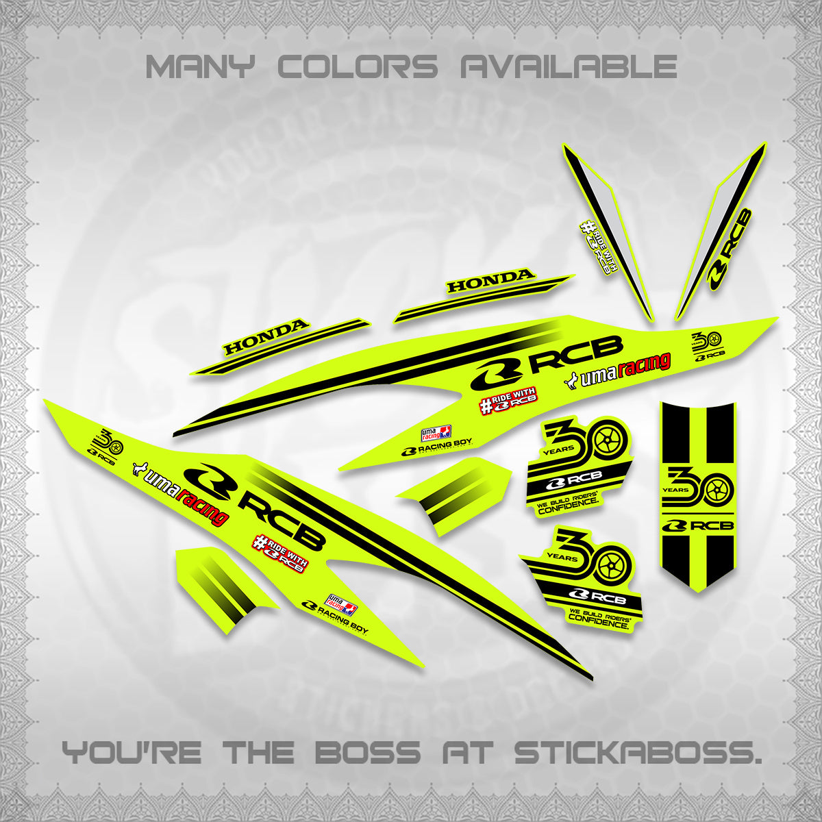 CLICK 125 V2 DECALS (2026 30TH ANNIVERSARY RACING DESIGN) STICKER DECALS BY STICKABOSS