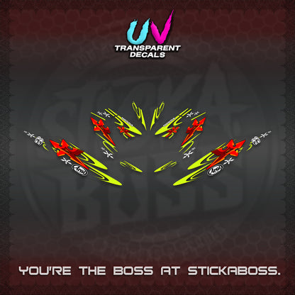 CLICK 125 V4 UV TRANSPARENT DECALS (2026 ARAI STAR RACING DESIGN) STICKER DECALS By STICKABOSS