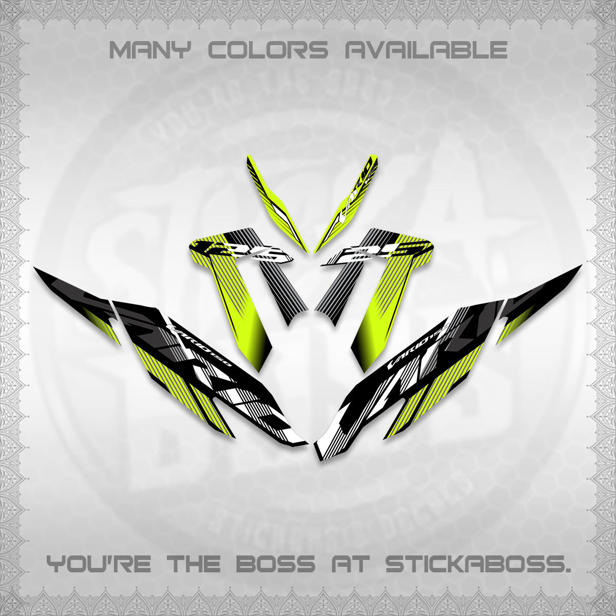 CLICK 125 V4 MALAYSIAN VARIO DECALS (2020 DESIGN) STICKER DECALS By STICKABOSS