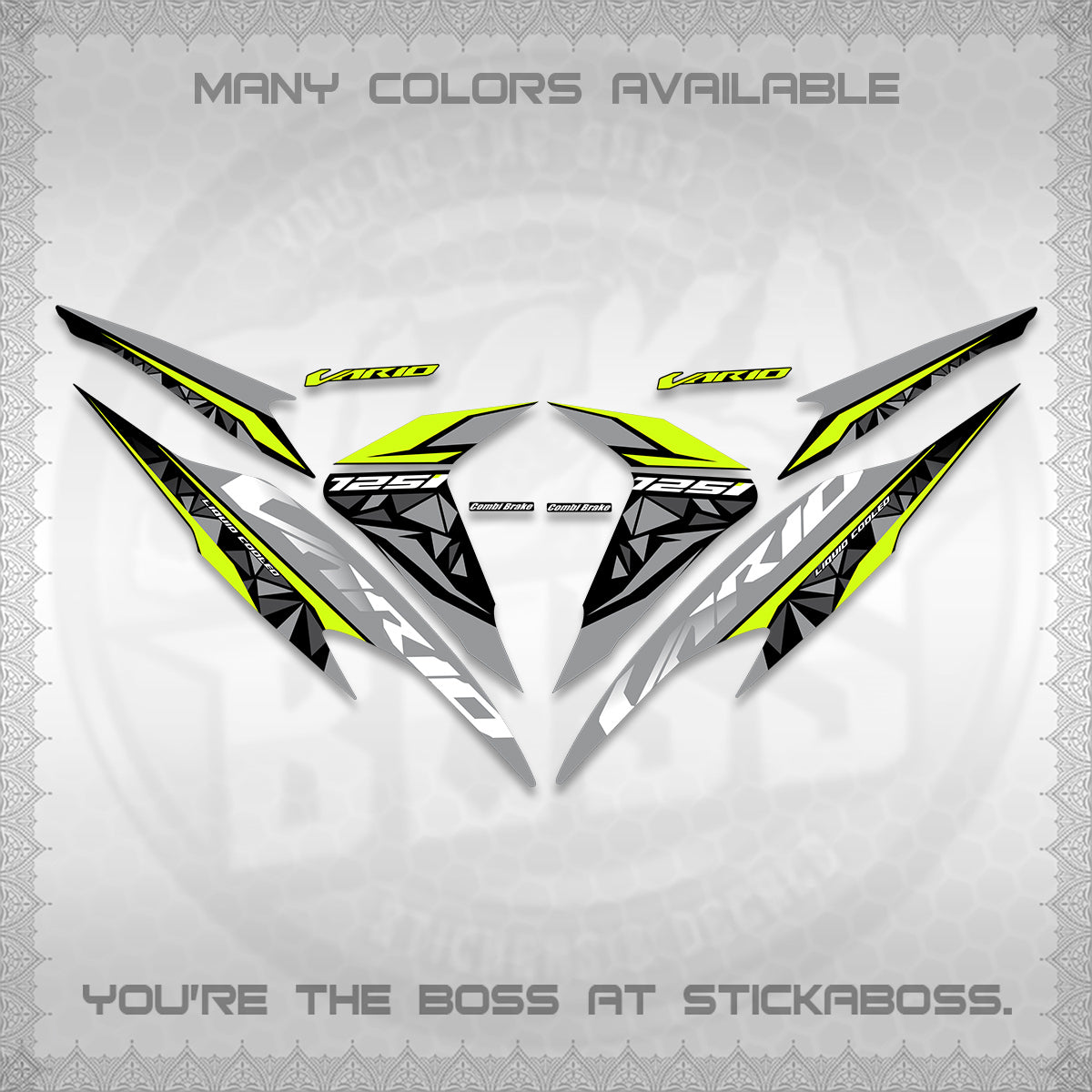 CLICK 125 V2 VARIO DECALS (2018–2022 STYLE DESIGN) STICKER DECALS BY STICKABOSS