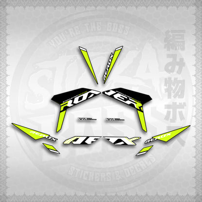 STICKER DECALS for AEROX V3 ALPHA TURBO INDO (AV3SODE25) By STICKABOSS (SOFIE LAMINATED WATERPROOF)