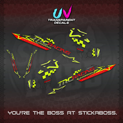 CLICK V3 UV TRANSPARENT DECALS (2026 TRC RACING DESIGN)STICKER DECALS By STICKABOSS