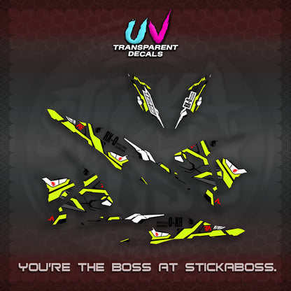 CLICK V2 UV TRANSPARENT VARIO DECALS (RX-O UNICORN GD)STICKER DECALS By STICKABOSS