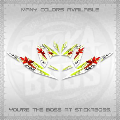 CLICK 125 V4 FOR WHITE DECALS (2026 ARAI STAR RACING DESIGN) STICKER DECALS By STICKABOSS