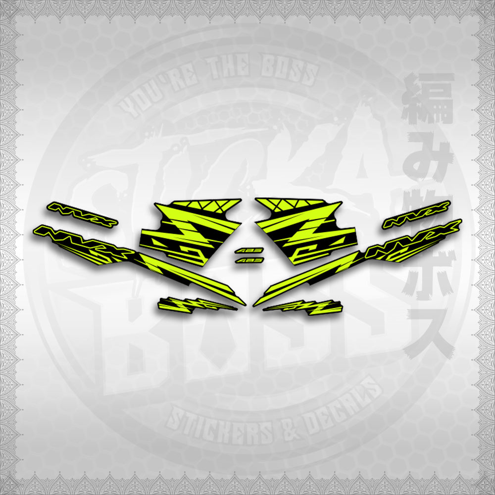 STICKER DECALS for AEROX V3 ALPHA TURBO INDO (AV314ARV9SE) By STICKABOSS (SOFIE LAMINATED WATERPROOF)