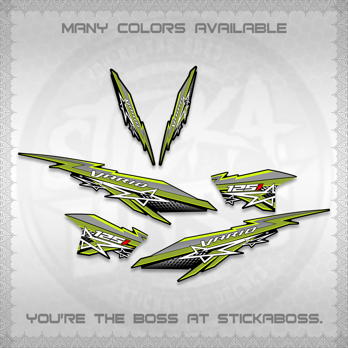 CLICK V2 INDO VARIO DECALS (A0002 STAR DESIGN)STICKER DECALS By STICKABOSS