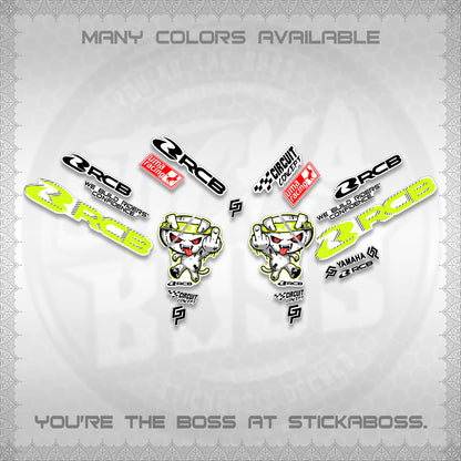 AEROX V2 FOR WHITE DECALS (2026 RACE ZOMBIE DESIGN) STICKER DECALS By STICKABOSS