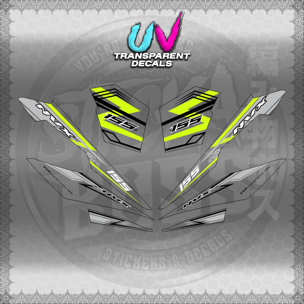 【PREMIUM UV PRINT】TRANSPARENT AEROX V3 ALPHA TURBO INDO (AV3NVRAST) 【WITH FREEBIES】