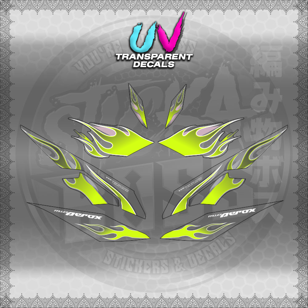 【PREMIUM UV PRINT】TRANSPARENT AEROX V3 ALPHA TURBO (AV3LEFIMO) 【WITH FREEBIES】