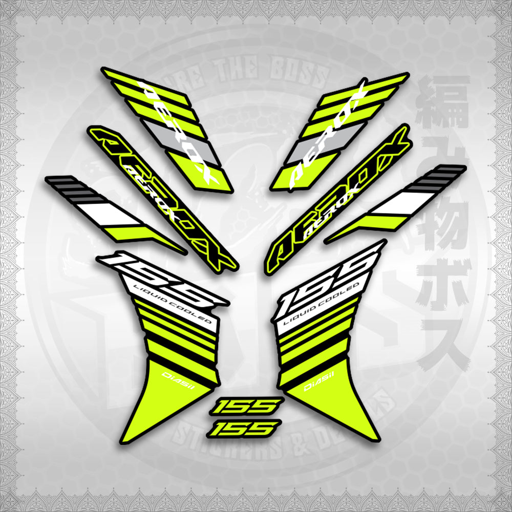 STICKER DECALS for AEROX V3 ALPHA TURBO INDO (AV3BAST) By STICKABOSS (SOFIE LAMINATED WATERPROOF)