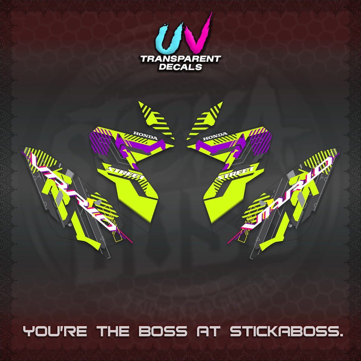 CLICK 125 V3 VARIO UV TRANSPARENT DECALS (2026 STREET STYLE EDITION) STICKER DECALS By STICKABOSS