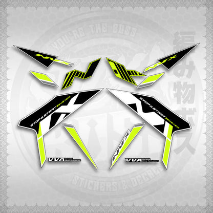 STICKER DECALS for AEROX V3 ALPHA TURBO INDO (AV3SHBOST) By STICKABOSS (SOFIE LAMINATED WATERPROOF)