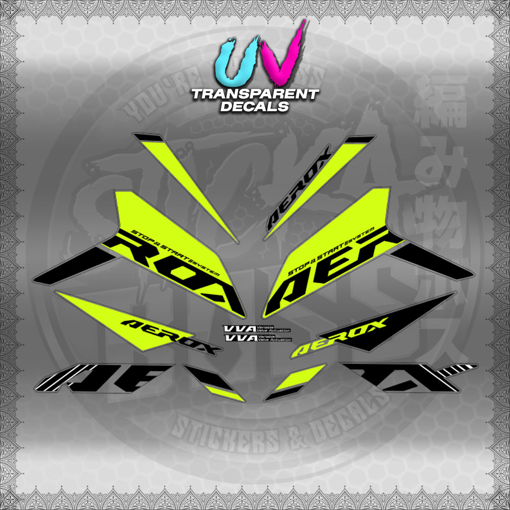 【PREMIUM UV PRINT】TRANSPARENT AEROX V3 ALPHA TURBO INDO (AV3SODE25)【WITH FREEBIES】