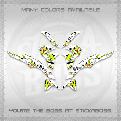 CLICK V3 VARIO FOR WHITE DECALS (UNICORN GUNDAM DESIGN) STICKER DECALS By STICKABOSS