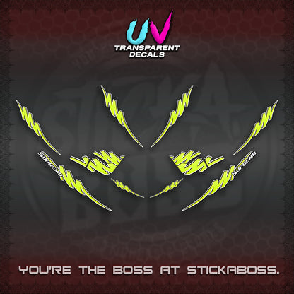 AEROX V2 UV TRANPARENT STRIPING DECALS (1 TONE PUTRA VIRDIAN)STICKER DECALS By STICKABOSS