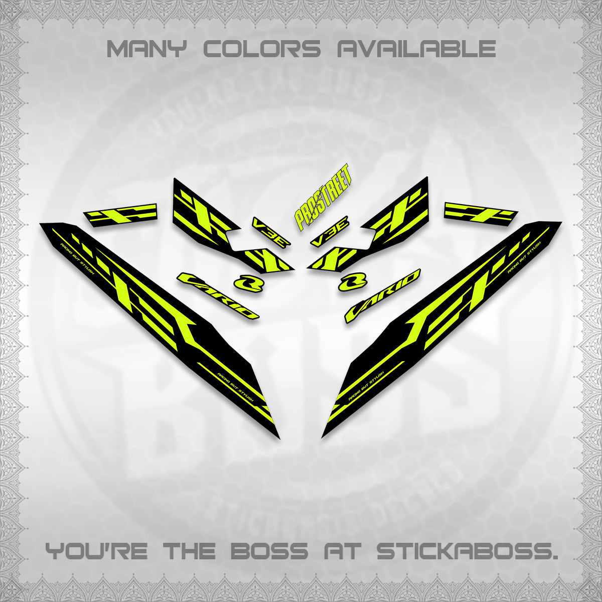 CLICK V3 VARIO DECALS (2026 V3E 001 DESIGN)STICKER DECALS By STICKABOSS