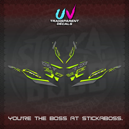 CLICK 125 V4 VARIO UV TRANSPARENT DECALS (2026 WHITE EDITION DESIGN) STICKER KITS By STICKABOSS