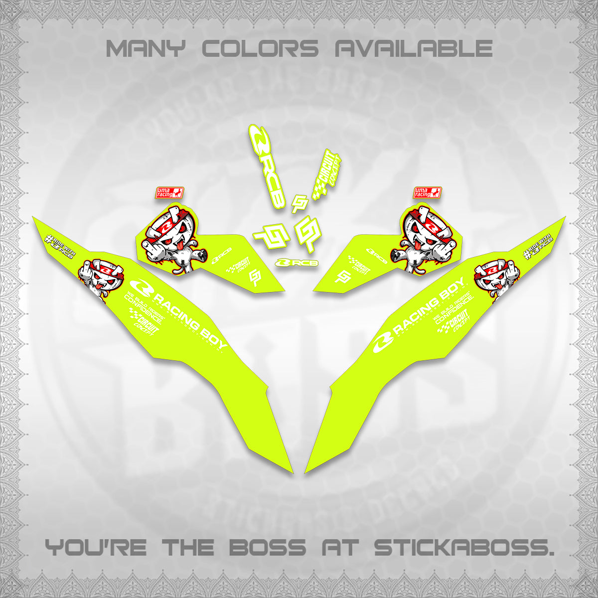 CLICK V3 DECALS (2026 RACE ZOMBIE DESIGN)STICKER DECALS By STICKABOSS