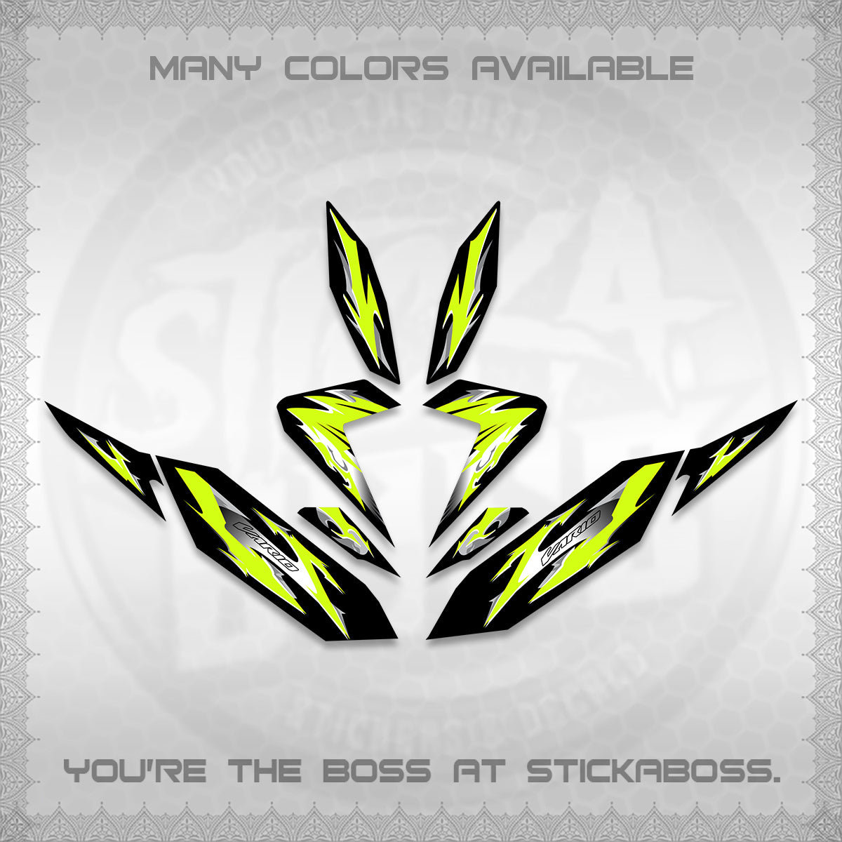 CLICK 125 V4 VARIO DECALS (2026 MODERN TRIBAL DESIGN) STICKER KITS By STICKABOSS