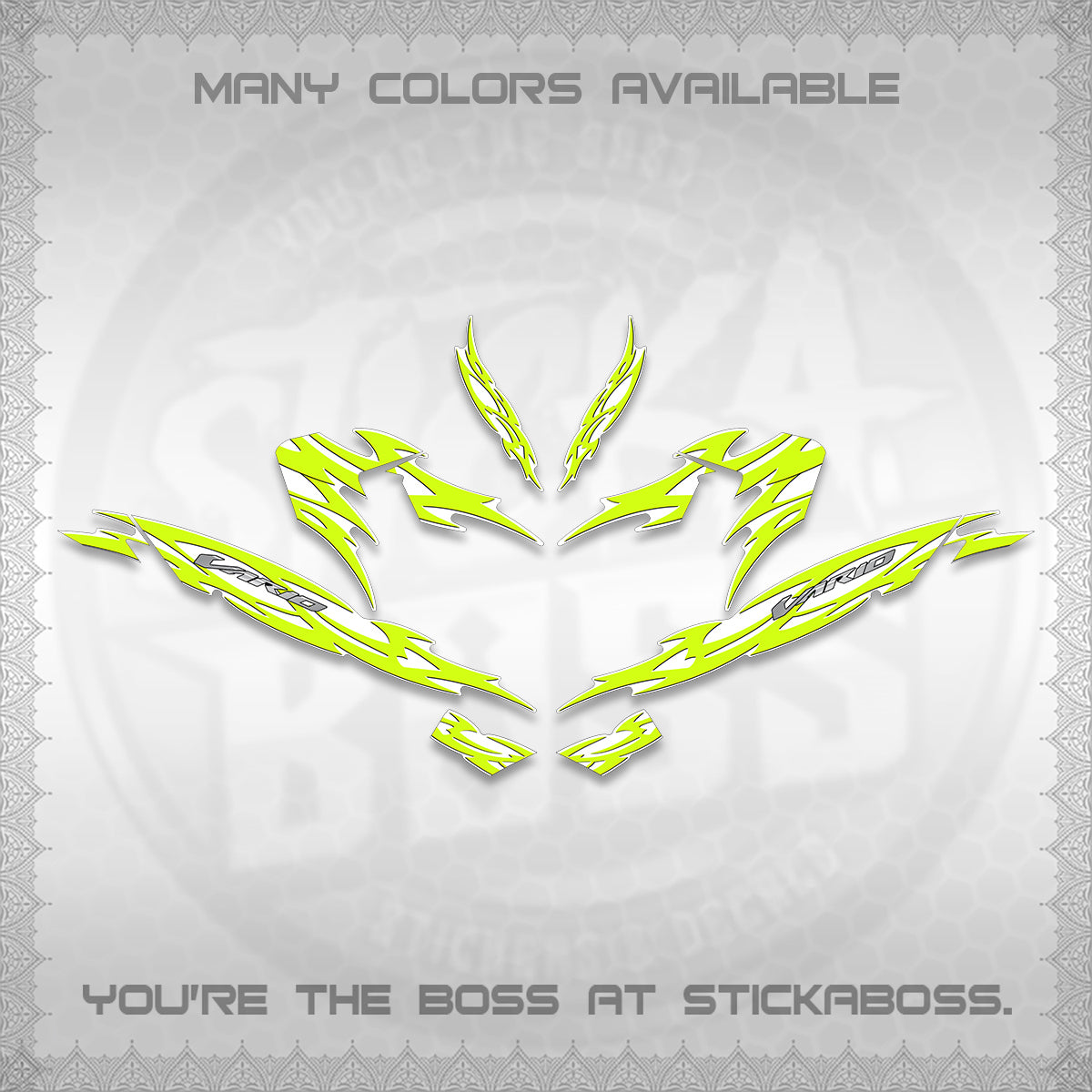 CLICK 125 V4 INDO VARIO FOR WHITE DECALS (2026 NUSANTARA STRIPING) STICKER DECALS By STICKABOSS