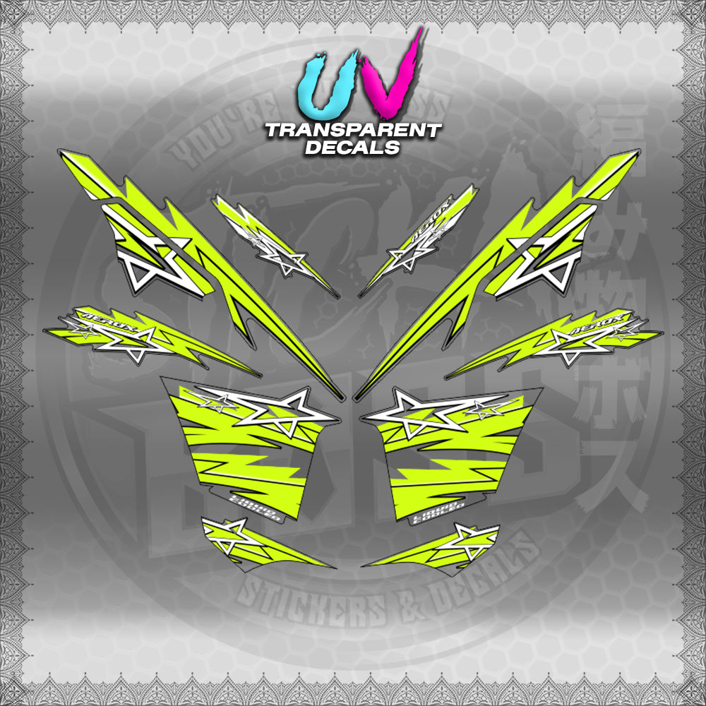 【PREMIUM UV PRINT】TRANSPARENT AEROX V3 ALPHA TURBO INDO (AV3STST01)【WITH FREEBIES】