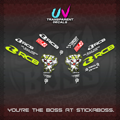 AEROX V2 UV TRANSPARENT DECALS (2026 RACE ZOMBIE DESIGN)STICKER DECALS By STICKABOSS