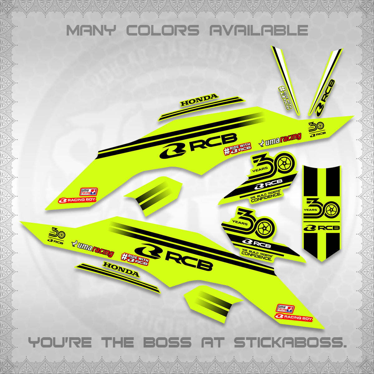 CLICK 125 V3 DECALS (2026 30TH ANNIVERSARY RACING DESIGN) STICKER DECALS By STICKABOSS