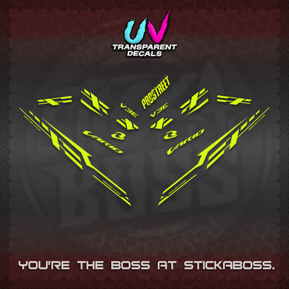 CLICK V3 UV TRANSPARENT VARIO DECALS (2026 V3E 001 DESIGN)STICKER KITS By STICKABOSS