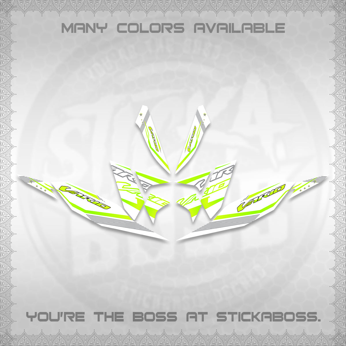 CLICK 125 V4 VARIO DECALS (2026 WHITE EDITION DESIGN) STICKER KITS By STICKABOSS