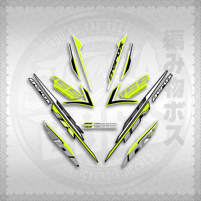 STICKER DECALS for AEROX 155 V2 (AV2NESPGR) By STICKABOSS (SOFIE LAMINATED WATERPROOF)