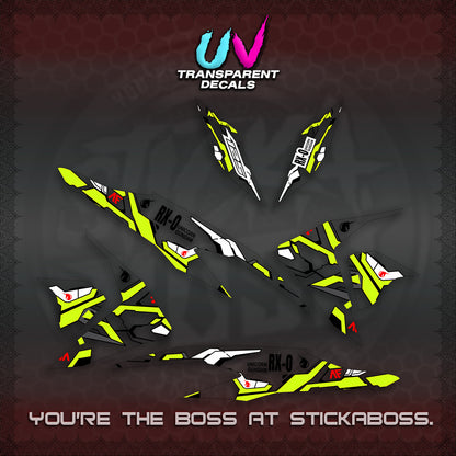CLICK V2 UV TRANSPARENT VARIO DECALS (RX-O UNICORN GD)STICKER DECALS By STICKABOSS