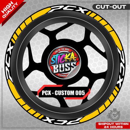 PCX 150 / 160 MAGS STICKER SET  ( 2 MAGS ) - CUSTOM 005 | VINYL WATERPROOF CUT-OUT DECALS
