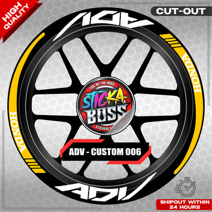 ADV 150 / 160 MAG STICKER SET ( 2 MAGS ) - CUSTOM 006 | VINYL WATERPROOF CUT-OUT DECALS